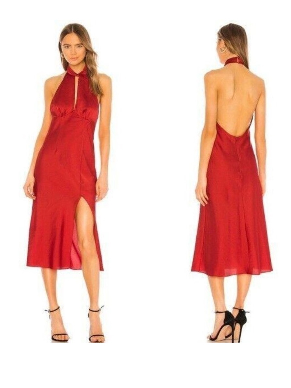 Finders Keepers Halter Backless Midi Dress